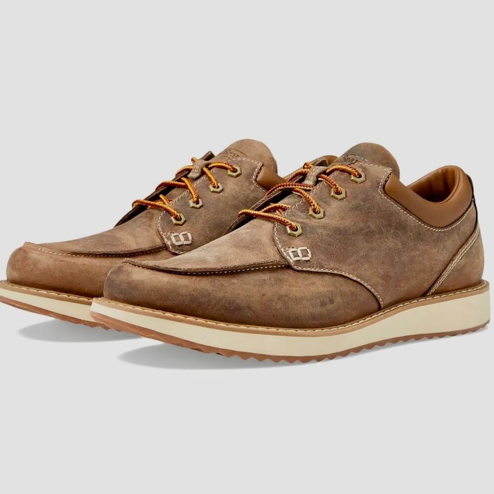 L.L.Bean Stonington Moc Toe All Weather Leather Comfortable Shoes Mens 11 WIDE